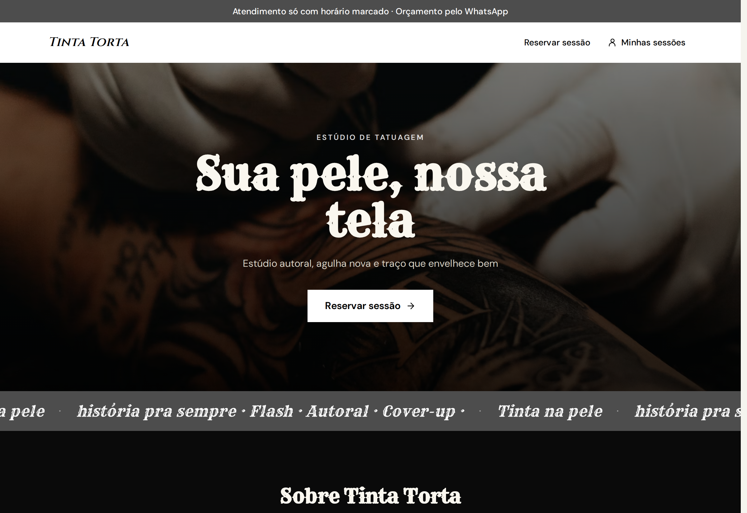 Site de agendamento — Tinta Torta